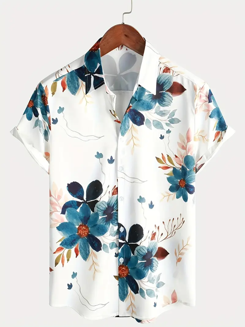 Shirt Blue-Flower