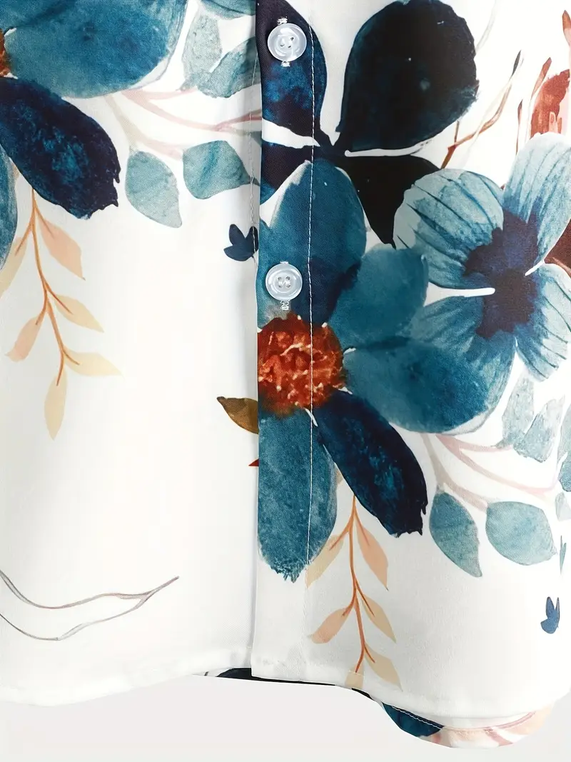 Shirt Blue-Flower