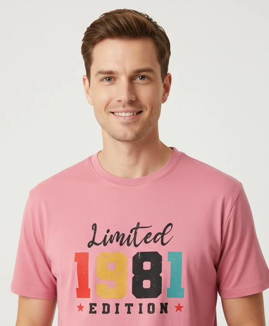 RIVANORA Limited Edition 1981 Men’s Co-Ord Set – Premium Comfort Wear ( Pink )