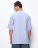 RIVANORA Men’s Oversized T-Shirt – Minimal Streetwear Essential ( Light Blue)