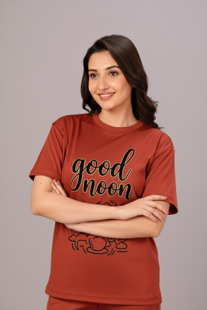 RIVANORA Trend Alert: Cozy Comfort Co-ord Set! ( Rust Orange )