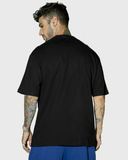 RIVANORA Men’s Oversized Gym Graphic T-Shirt | Fitness Streetwear Tee ( Black )