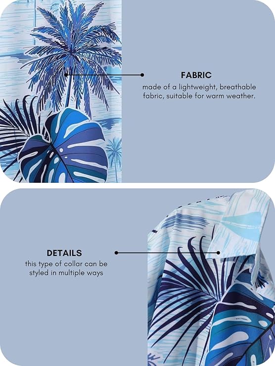 Co-ord Set Aqua Blue Leaves
