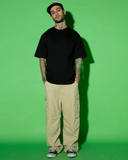 RIVANORA Men’s Plain Black Oversized T-Shirt / Oversized Tee ( Black )