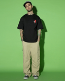 RIVANORA Men’s Oversized Streetwear T-Shirt | Bold Back Graphic Edition ( Black )