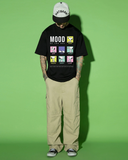 RIVANORA Men’s Oversized Graphic T-Shirt | Mood of the Day Printed Tee ( Black )