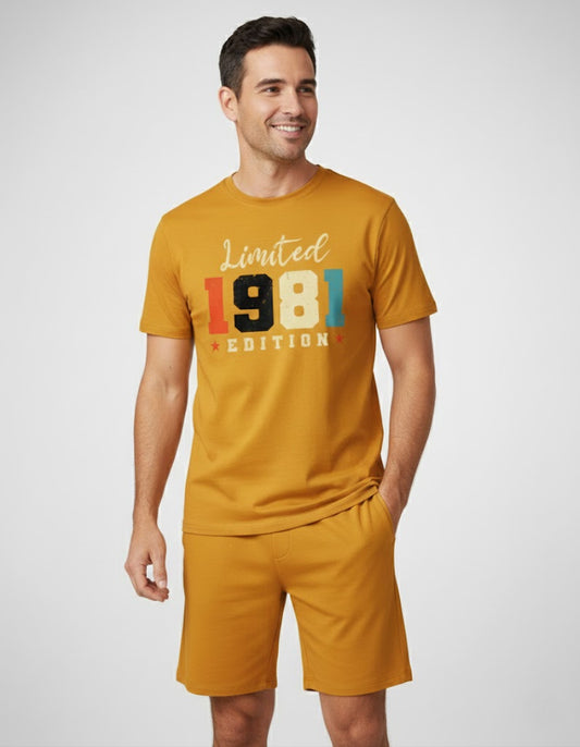 RIVANORA Limited Edition 1981 Men’s Co-Ord Set – Premium Comfort Wear ( Musterd )