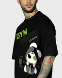 RIVANORA Men’s Oversized Gym Graphic T-Shirt | Fitness Streetwear Tee ( Black )