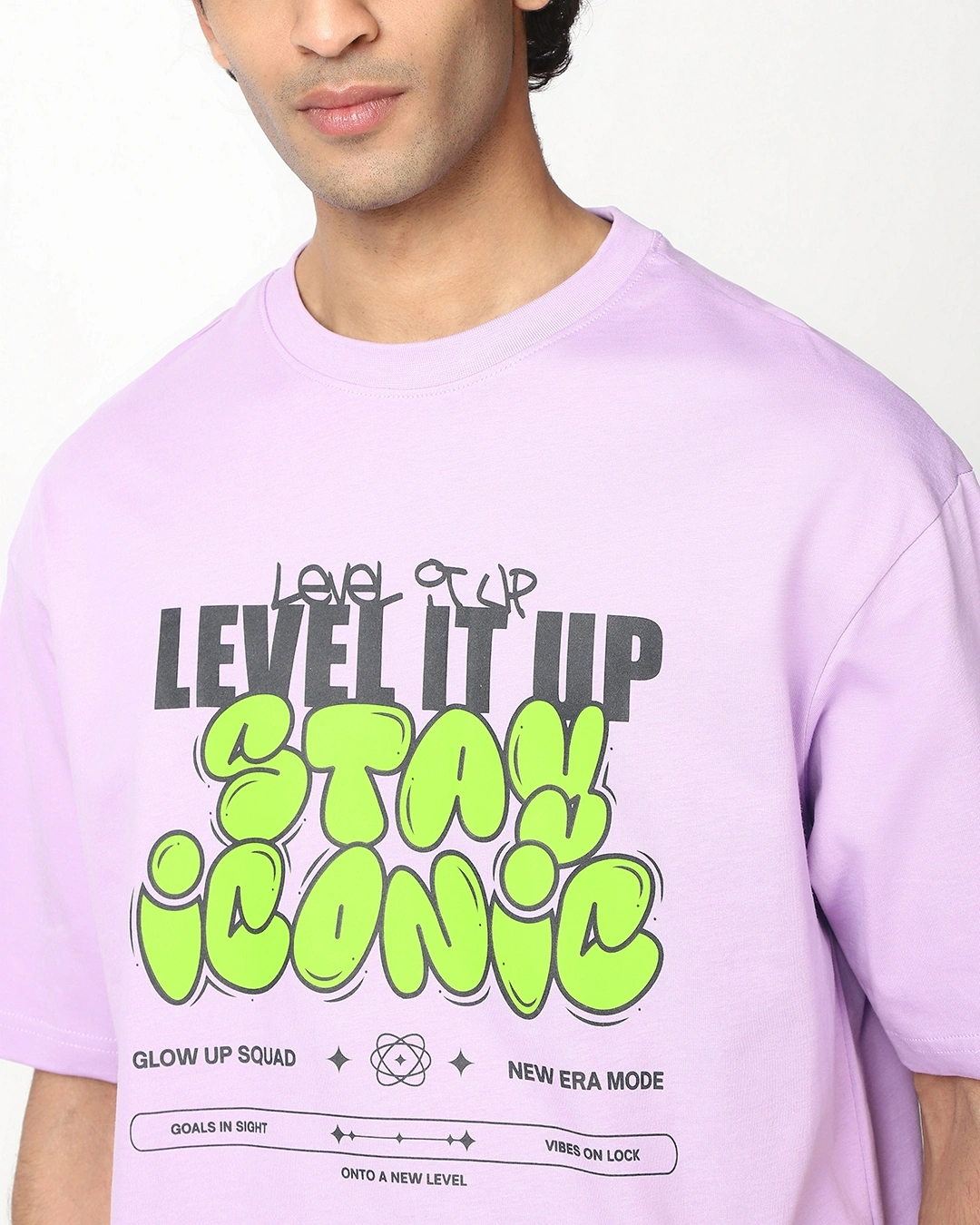 RIVANORA Streetwear oversized t-shirt men / men's oversized tee for ( Purple )