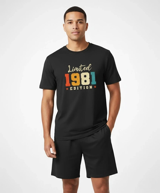 RIVANORA Limited Edition 1981 Men’s Co-Ord Set – Premium Comfort Wear ( Black )