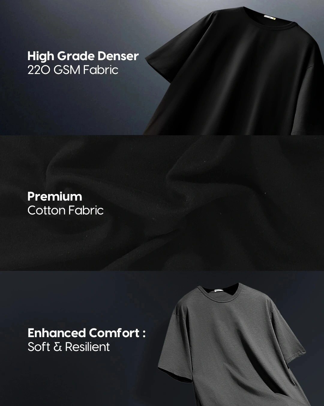 RIVANORA Men’s Oversized Streetwear T-Shirt | Bold Back Graphic Edition ( Black )