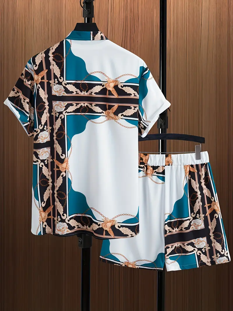 Co-ord set White-Blue