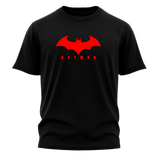 Men's Black Batman Logo T-Shirt - Premium Cotton Graphic Tee