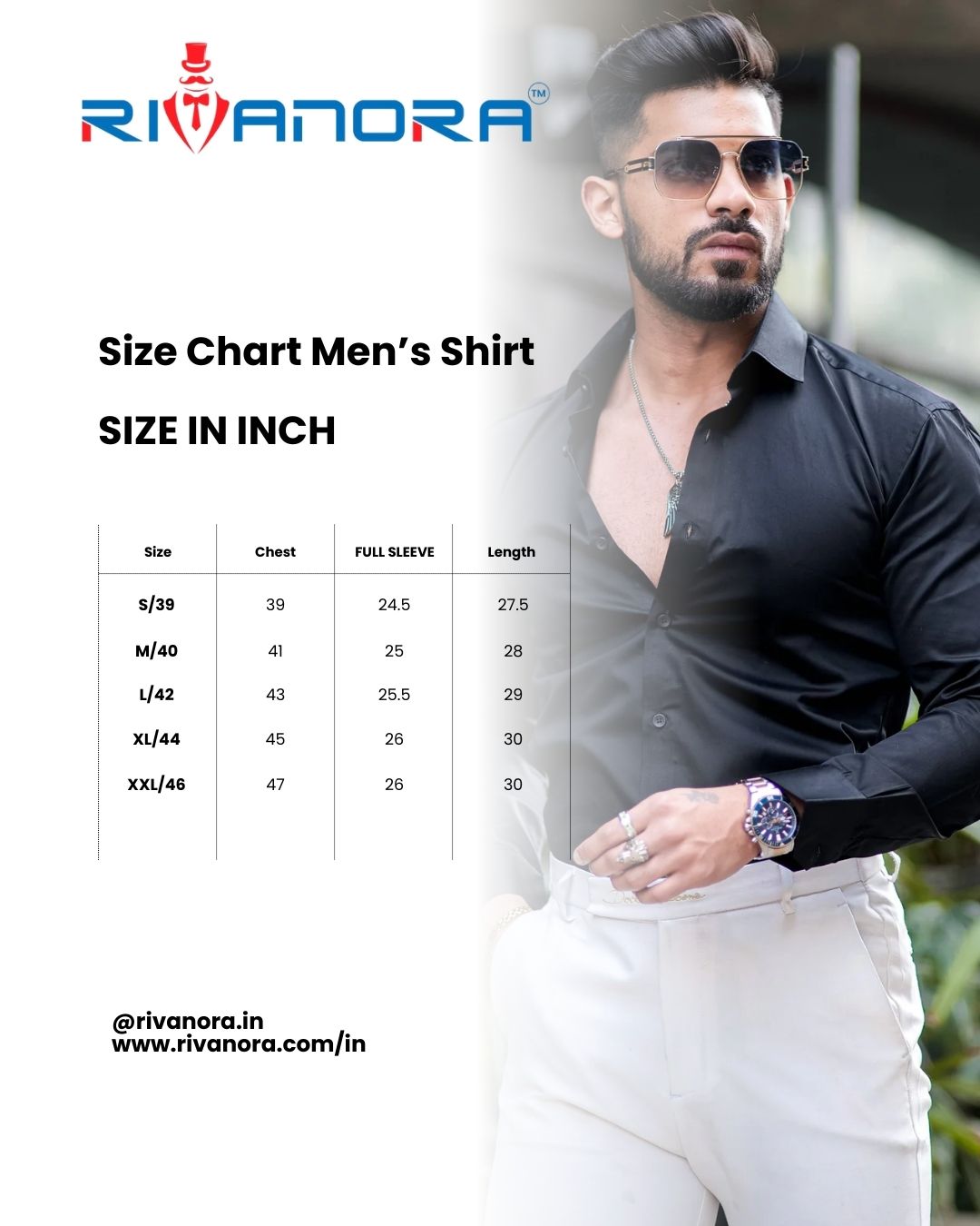 RIVANORA Luxury Men’s Black Designer Shirt with Gold Embroidered Artwork ( Black )