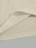 Simple Compass Print Men's Short Sleeve T-Shirts, Comfy Casual Elastic Crew Neck Tops For Men's