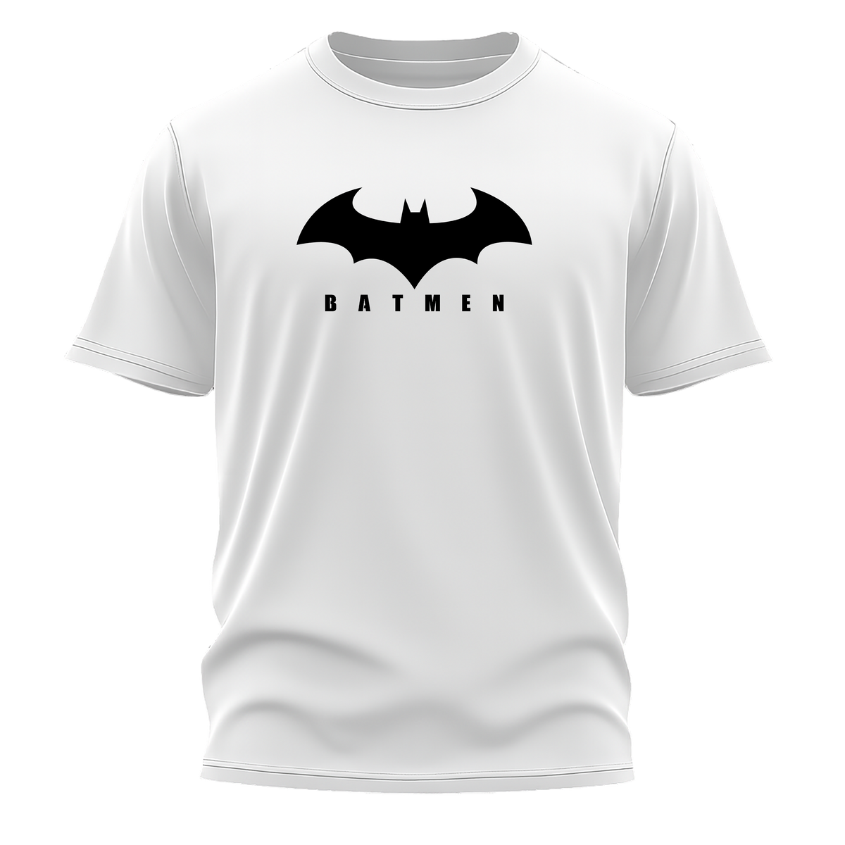 Men's White Batman Logo T-Shirt - Premium Cotton Graphic Tee
